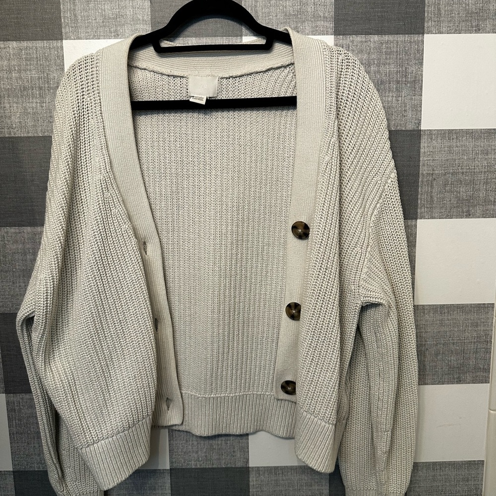 Women’s ' Cream Button-Up Sweater